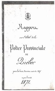 Rapport annuel, 1870-1871
