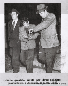 Arrestation d’un gréviste, 1949