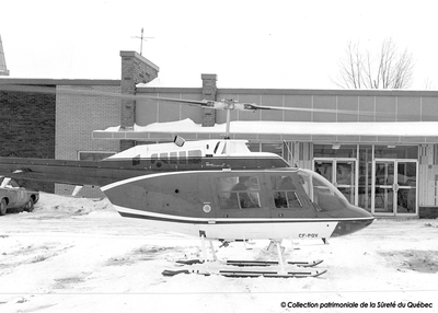 Hélicoptère CF-PQV, Bell Jet Ranger II, vers 1972