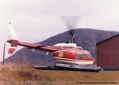 Hélicoptère CF-PQV, Bell Jet Ranger II, vers 1975