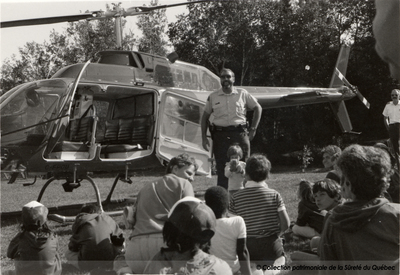 Hélicoptère C-FPQU, Bell Jet Ranger II, Camp Papillon, vers 1975
